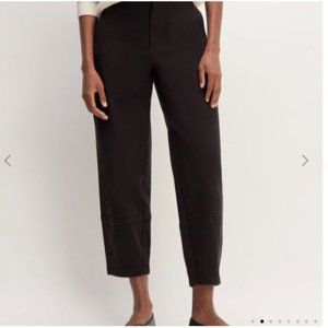 NWT Everlane The Utility Barrel Pant - Black - High Rise Curved Leg - Size 8T